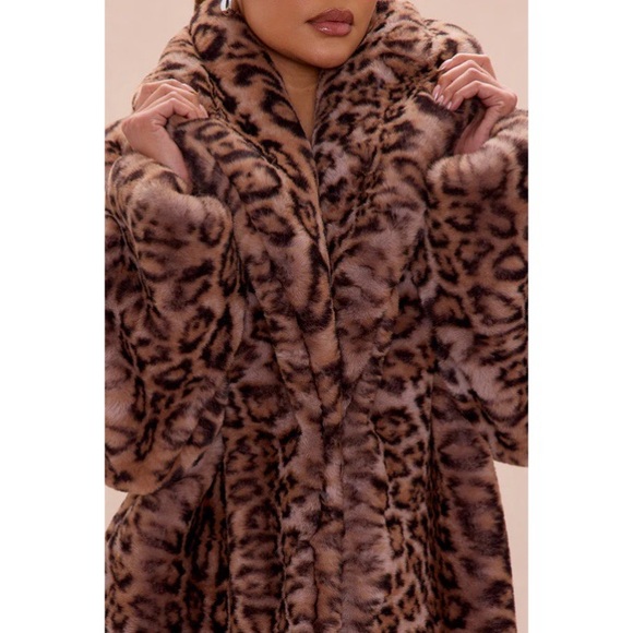 All I Want Is Diamonds Faux Fur Jacket - Leopard NWT - Picture 3 of 9